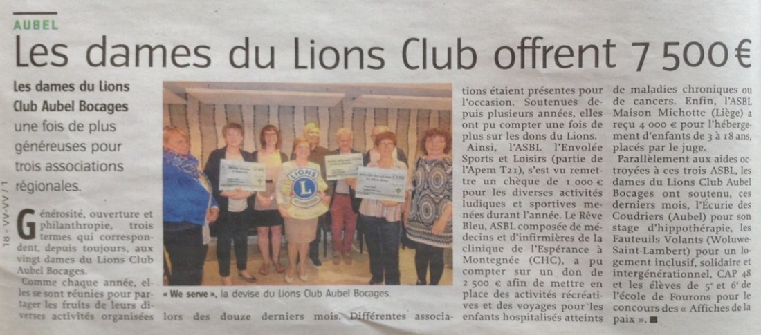 aubel bocages - chèque