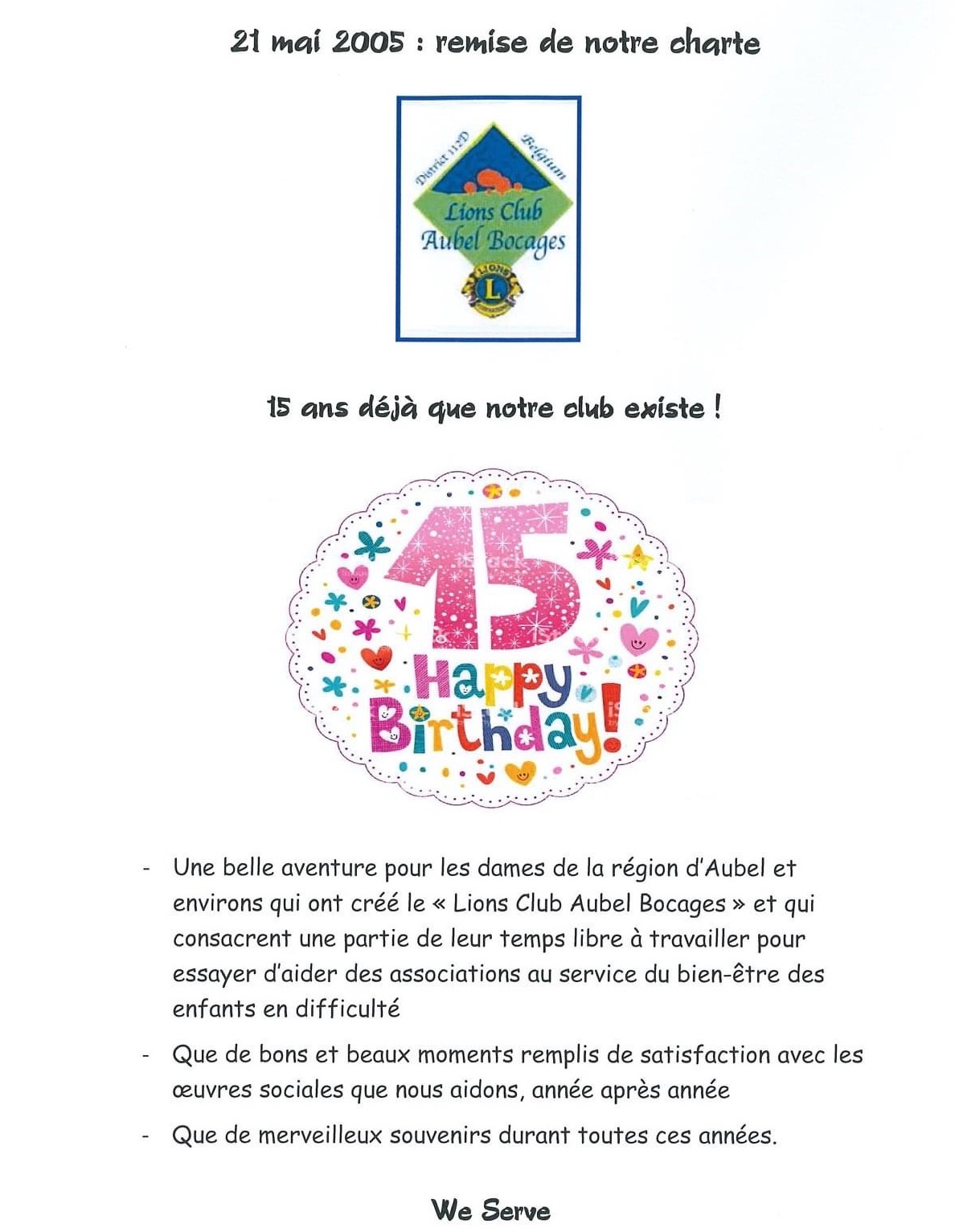 2020 - aubel bocages - 15 ans